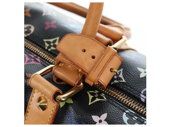 Borsa LOUIS VUITTON Monogram Multicolor Keepall 45 Nera M92640 Auth 196577SAV Nero - vista 21