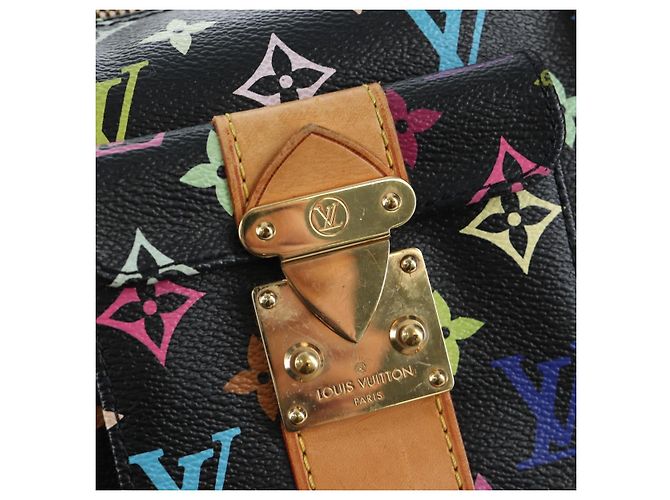 Borsa LOUIS VUITTON Monogram Multicolor Keepall 45 Nera M92640 Auth 196577SAV Nero - vista 25