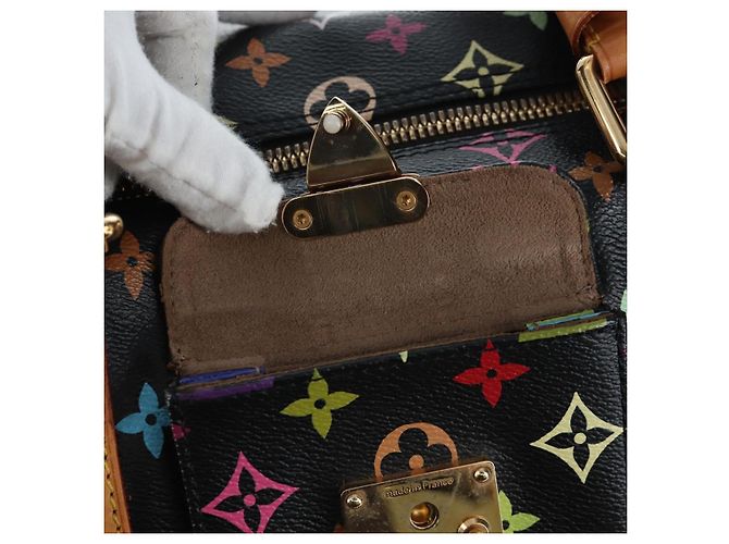 Borsa LOUIS VUITTON Monogram Multicolor Keepall 45 Nera M92640 Auth 196577SAV Nero - vista 26