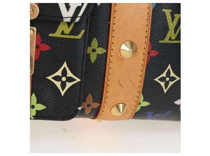 Borsa LOUIS VUITTON Monogram Multicolor Keepall 45 Nera M92640 Auth 196577SAV Nero - vista 3