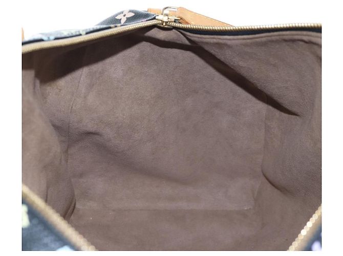 Borsa LOUIS VUITTON Monogram Multicolor Keepall 45 Nera M92640 Auth 196577SAV Nero - vista 32