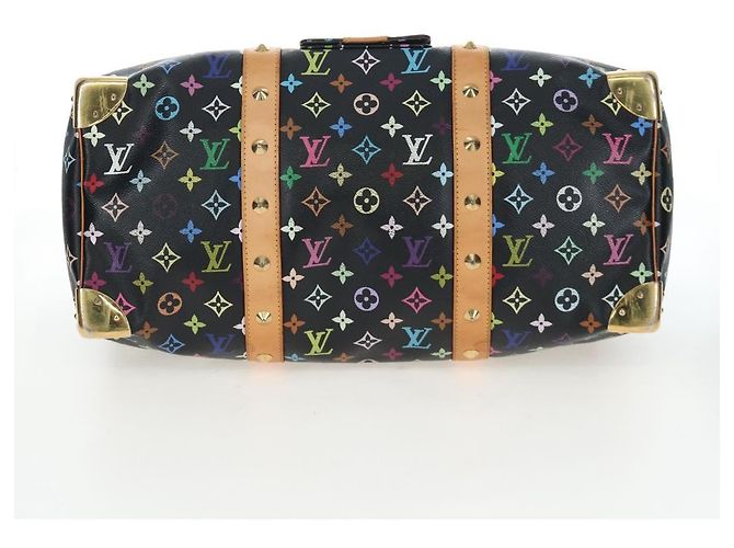 Borsa LOUIS VUITTON Monogram Multicolor Keepall 45 Nera M92640 Auth 196577SAV Nero - vista 7