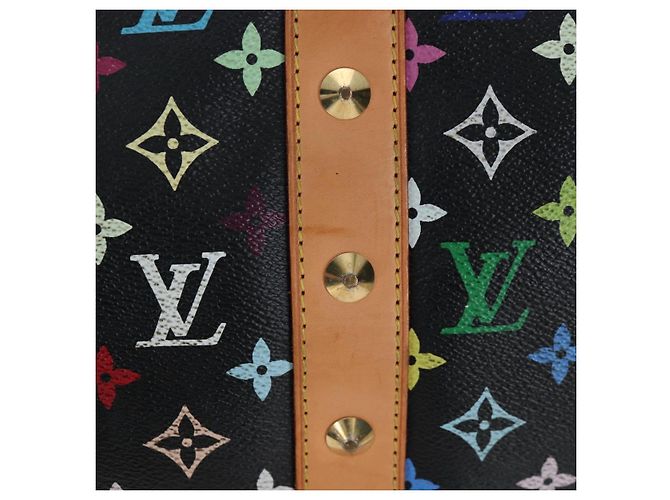 Borsa LOUIS VUITTON Monogram Multicolor Keepall 45 Nera M92640 Auth 196577SAV Nero - vista 8