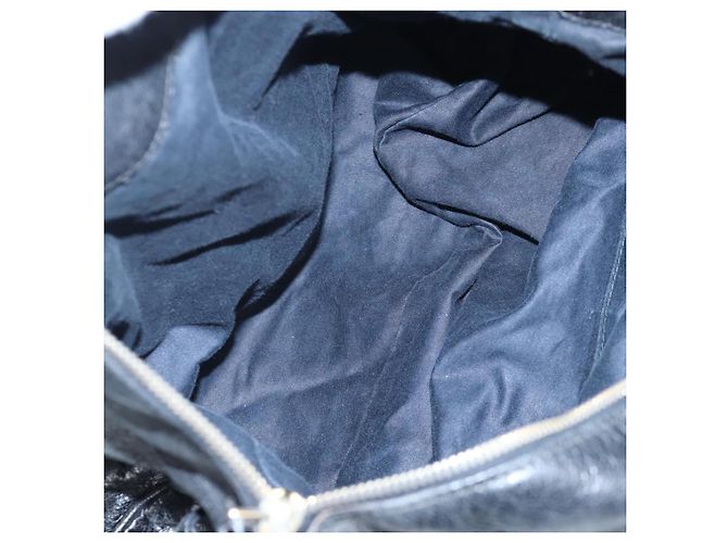 Borsa a mano Miu Miu con fiocco laterale in pelle 2way Nero Oro Auth am12564V D'oro - vista 11