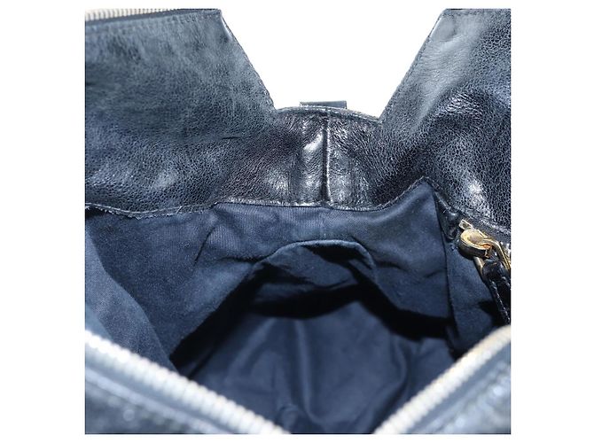 Borsa a mano Miu Miu con fiocco laterale in pelle 2way Nero Oro Auth am12564V D'oro - vista 22
