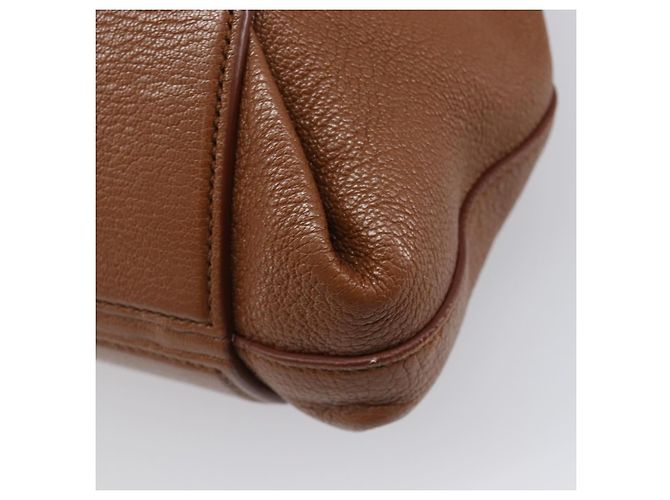 Borsa a mano Miu Miu in pelle marrone tono oro Auth 199360V - vista 15