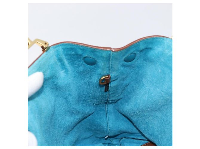 Borsa a mano Miu Miu in pelle marrone tono oro Auth 199360V - vista 19