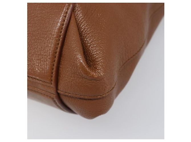Borsa a mano Miu Miu in pelle marrone tono oro Auth 199360V - vista 9