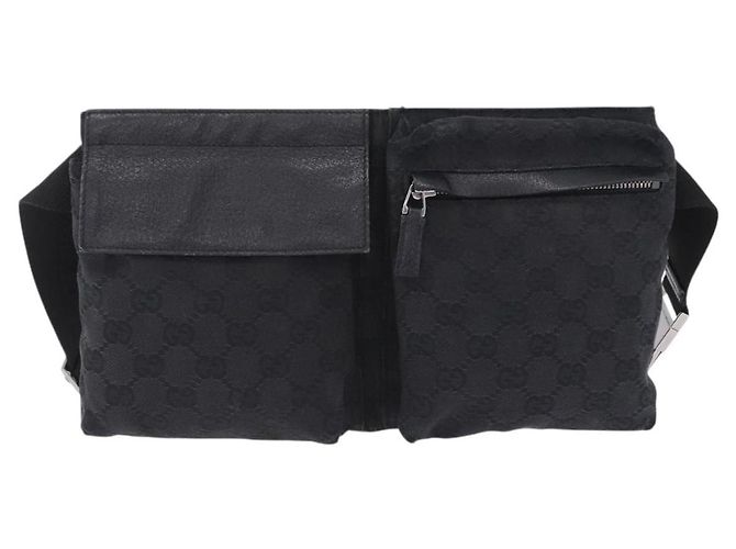Borsello da Vita GUCCI GG Canvas Nero Argento 28566 Auth 202152 - vista 2