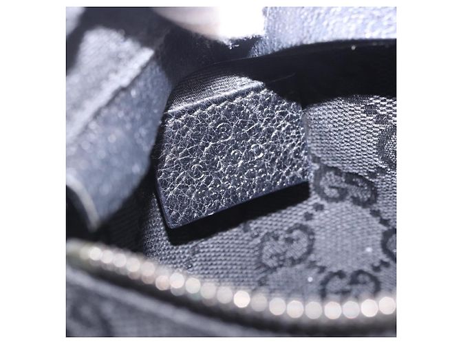 Borsello da Vita GUCCI GG Canvas Nero Argento 28566 Auth 202152 - vista 20