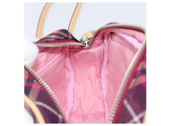 Borsa a tracolla BURBERRY Nova Check Blue Label in tela Bordeaux Argento Auth hk4042V Bordò - vista 20