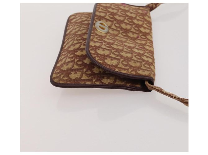 Céline CELINE Dior Trotter Macadam Shoulder Bag Canvas PVC 2 Set Brown Red Auth gh2338 Marrone Rosso - vista 12