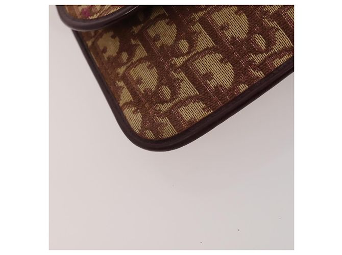 Céline CELINE Dior Trotter Macadam Shoulder Bag Canvas PVC 2 Set Brown Red Auth gh2338 Marrone Rosso - vista 16