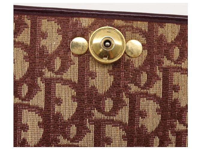 Céline CELINE Dior Trotter Macadam Shoulder Bag Canvas PVC 2 Set Brown Red Auth gh2338 Marrone Rosso - vista 19