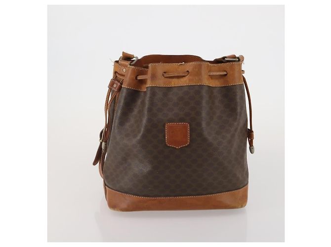 Céline CELINE Dior Trotter Macadam Shoulder Bag Canvas PVC 2 Set Brown Red Auth gh2338 Marrone Rosso - vista 2