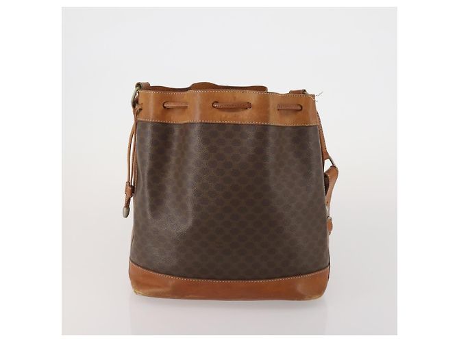 Céline CELINE Dior Trotter Macadam Shoulder Bag Canvas PVC 2 Set Brown Red Auth gh2338 Marrone Rosso - vista 3