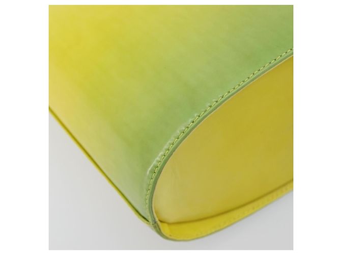 Borsa Salvatore Ferragamo Gancini in pelle 2way Giallo Argento Auth 196351 - vista 19