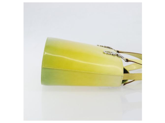 Borsa Salvatore Ferragamo Gancini in pelle 2way Giallo Argento Auth 196351 - vista 3