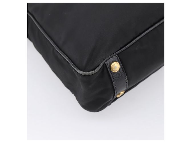 Borsa a Mano PRADA Nylon 2way Nero Tono Oro Auth 202114 - vista 17