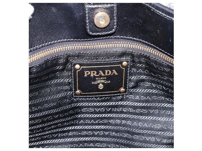 Borsa a Mano PRADA Nylon 2way Nero Tono Oro Auth 202114 - vista 18