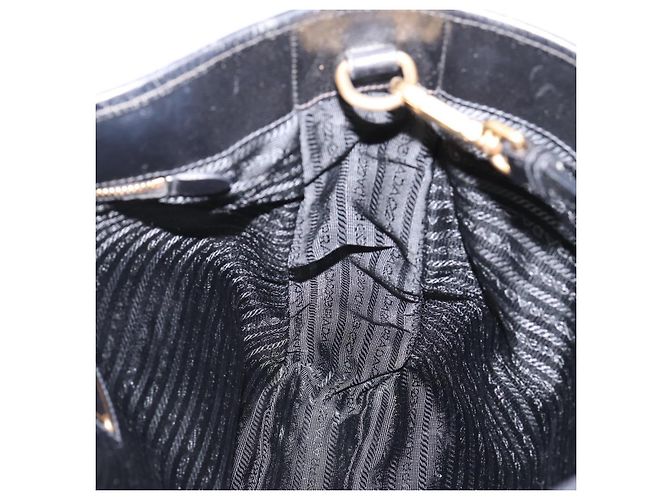 Borsa a Mano PRADA Nylon 2way Nero Tono Oro Auth 202114 - vista 19