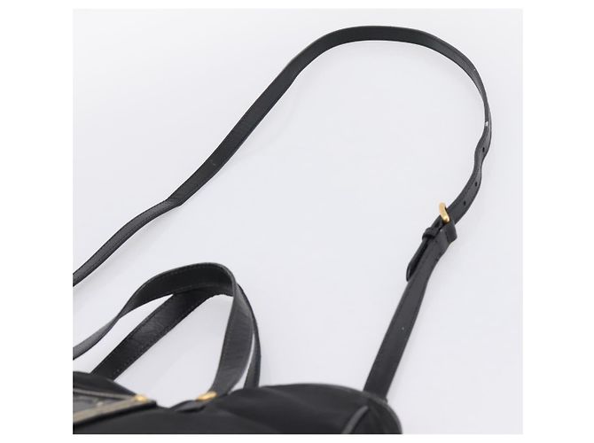 Borsa a Mano PRADA Nylon 2way Nero Tono Oro Auth 202114 - vista 9