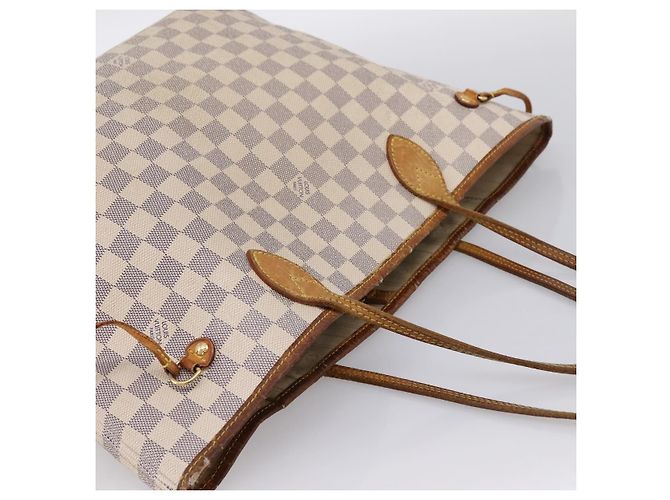Saco Tote LOUIS VUITTON Damier Azur Neverfull MM N41605 LV Auth 202243 - vista 14