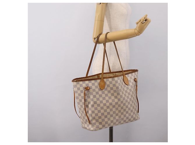 Saco Tote LOUIS VUITTON Damier Azur Neverfull MM N41605 LV Auth 202243 - vista 25
