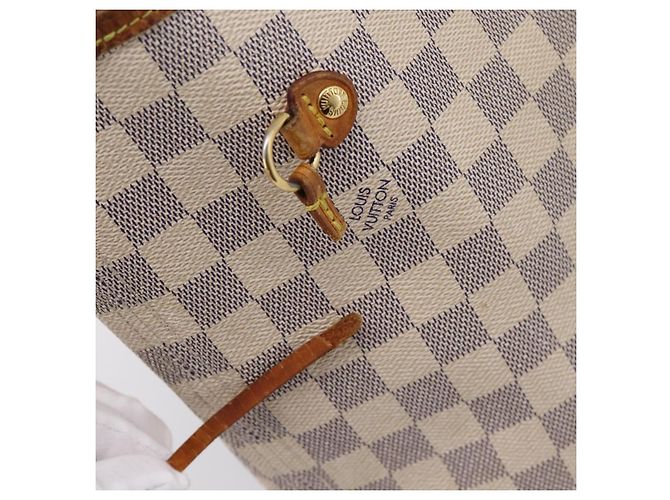 Saco Tote LOUIS VUITTON Damier Azur Neverfull MM N41605 LV Auth 202243 - vista 8