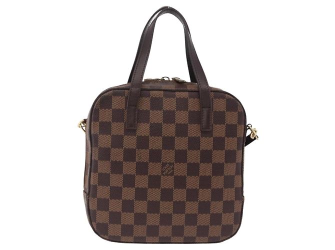 LOUIS VUITTON Damier Ebene Spontini Hand Bag SPO 2way M47500 LV Auth 198866A - vista 2