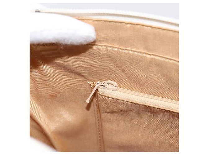 Borsa Tote BURBERRY Nova Check Canvas Ivory Silver Auth 201961 Argento Crudo - vista 21