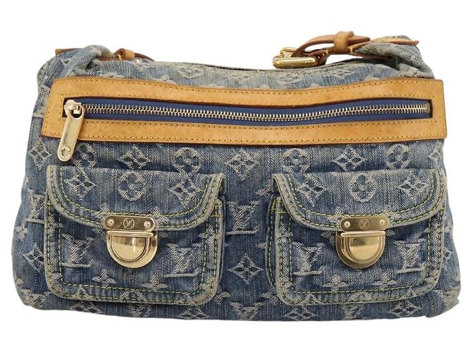 LOUIS VUITTON Monogram Denim Buggy PM Shoulder Bag Blue M95049 LV Auth 199468V - vista 13