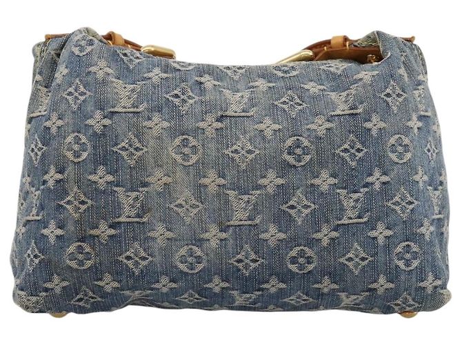 LOUIS VUITTON Monogram Denim Buggy PM Shoulder Bag Blue M95049 LV Auth 199468V - vista 2