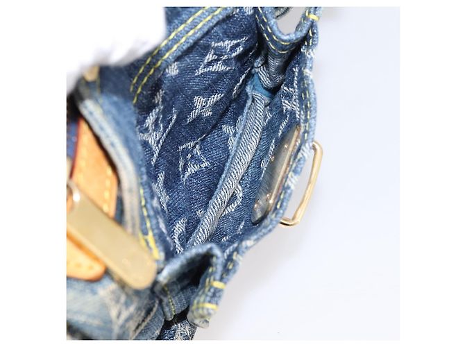 LOUIS VUITTON Monogram Denim Buggy PM Shoulder Bag Blue M95049 LV Auth 199468V - vista 22