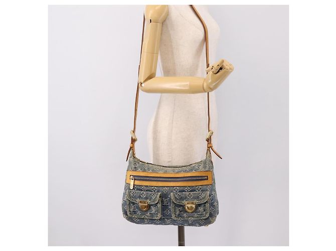 LOUIS VUITTON Monogram Denim Buggy PM Shoulder Bag Blue M95049 LV Auth 199468V - vista 23