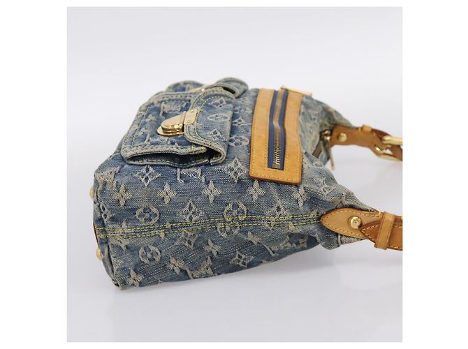 LOUIS VUITTON Monogram Denim Buggy PM Shoulder Bag Blue M95049 LV Auth 199468V - vista 4