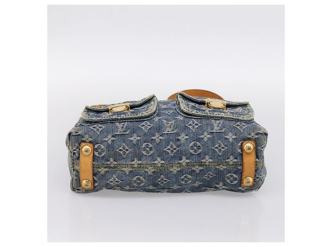 LOUIS VUITTON Monogram Denim Buggy PM Shoulder Bag Blue M95049 LV Auth 199468V - vista 5