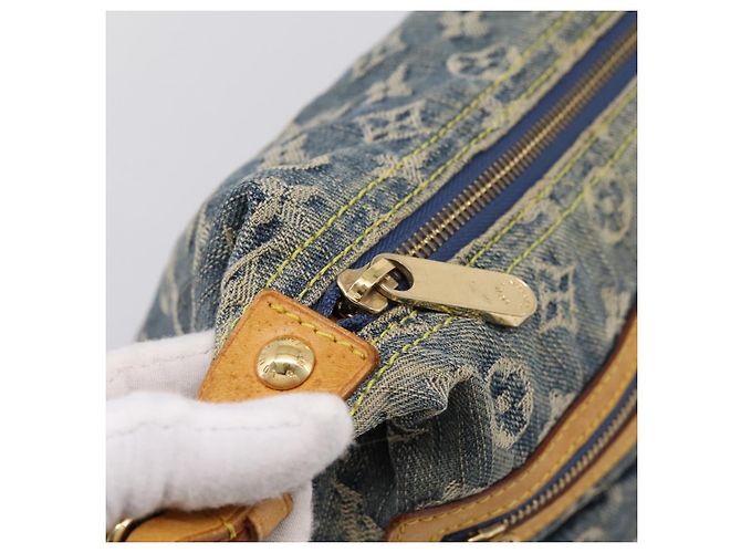 LOUIS VUITTON Monogram Denim Buggy PM Shoulder Bag Blue M95049 LV Auth 199468V - vista 9