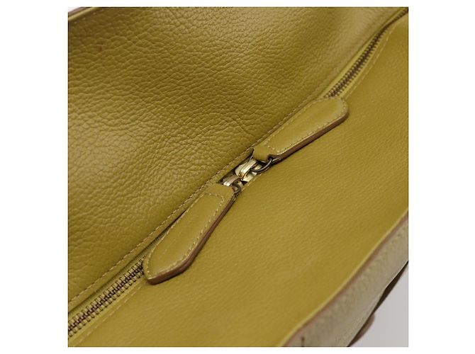 Borsa a mano BURBERRY in pelle Verde Oro Auth bs37013 D'oro - vista 10