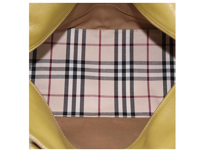 Borsa a mano BURBERRY in pelle Verde Oro Auth bs37013 D'oro - vista 12