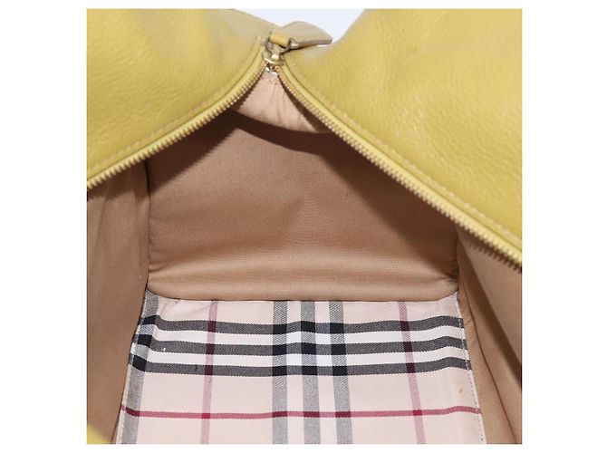 Borsa a mano BURBERRY in pelle Verde Oro Auth bs37013 D'oro - vista 18