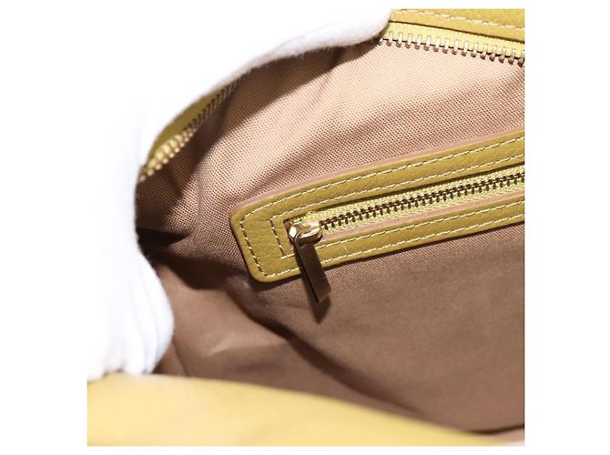 Borsa a mano BURBERRY in pelle Verde Oro Auth bs37013 D'oro - vista 19