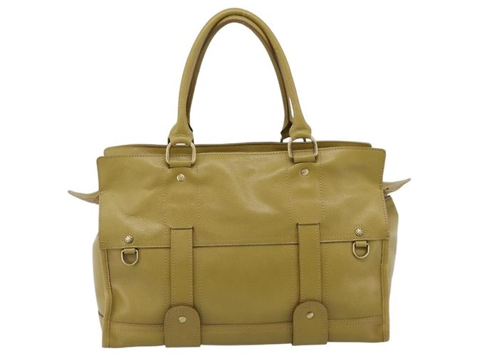 Borsa a mano BURBERRY in pelle Verde Oro Auth bs37013 D'oro - vista 2