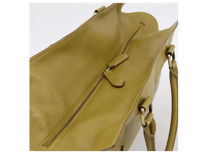 Borsa a mano BURBERRY in pelle Verde Oro Auth bs37013 D'oro - vista 6
