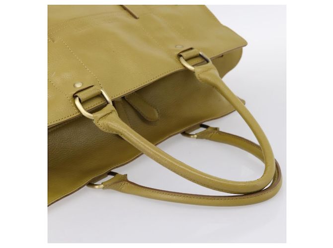 Borsa a mano BURBERRY in pelle Verde Oro Auth bs37013 D'oro - vista 7