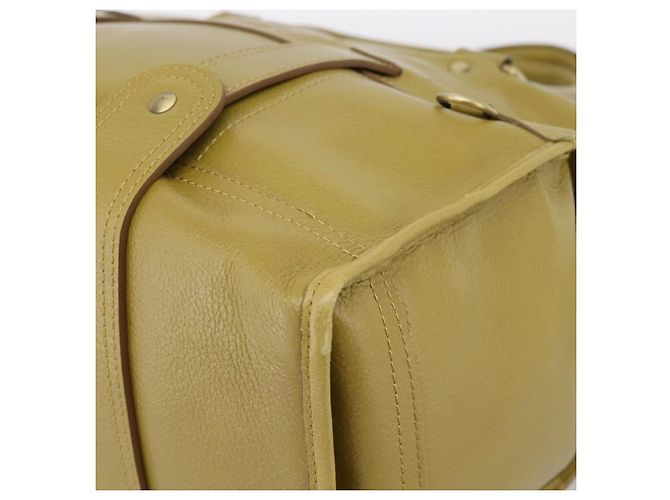 Borsa a mano BURBERRY in pelle Verde Oro Auth bs37013 D'oro - vista 9
