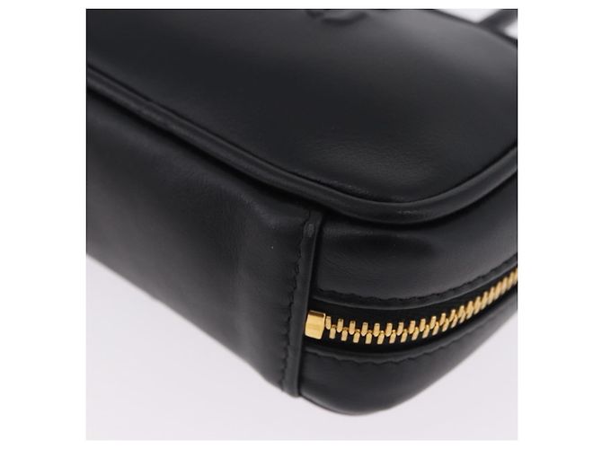 Pouch Miu Miu Beau in pelle nera e oro Auth 202103M Nero D'oro - vista 15