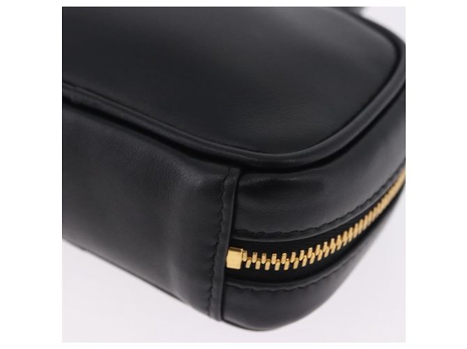 Pouch Miu Miu Beau in pelle nera e oro Auth 202103M Nero D'oro - vista 17