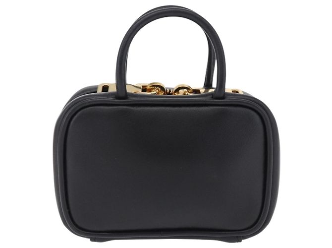 Pouch Miu Miu Beau in pelle nera e oro Auth 202103M Nero D'oro - vista 2