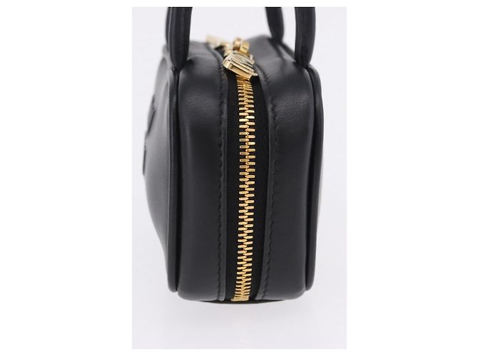 Pouch Miu Miu Beau in pelle nera e oro Auth 202103M Nero D'oro - vista 3